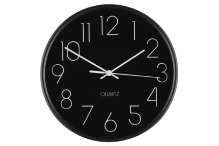 4LIVING Часовник за стена “Hour“ - цвят черен - Ø 25 см.