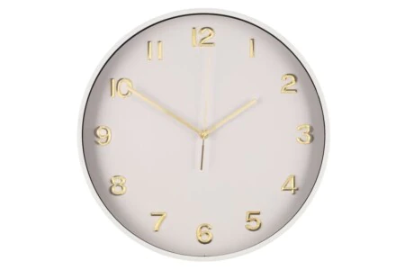 4LIVING Часовник за стена “Sella“ - цвят бял - Ø 40 см.