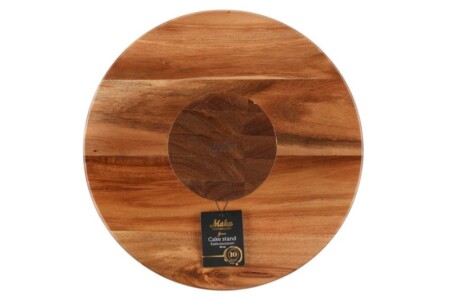 <p><strong>MAKU Акациева оребрена поставка за торта / сладкиш - &Oslash; 30 см.</strong><br /><strong>&bull;&nbsp;Материал:</strong><span>&nbsp;акациево дърво<br /><strong>&bull; С красиво оребяване</strong></span><br /><strong>&bull; Размер на поставката:&nbsp;</strong><span>&Oslash; 30 х 8,5 см</span><br /><strong>&bull; Тегло:</strong><span>&nbsp;1,120 кг</span><strong><br /></strong><span><strong>&bull; Не е подходяща за съдомиялна машина<br /></strong></span><strong>Производител: Tammer Brands/ Финландия</strong></p><br />Марка: MAKU <br />Модел: TB MAKU 650043<br />Доставка: 2-4 работни дни<br />Гаранция: 2 години