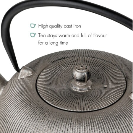 <p><strong>BREDEMEIJERЧугунен чайник &ldquo;Sichuan&ldquo; </strong><br /><strong>&bull; Размери:</strong><span>&nbsp;25 х 25 x 8,8 см.&nbsp;</span><br /><strong>&bull; Цвят:&nbsp;</strong><span>сребрист</span><br /><strong>&bull; Материал:&nbsp;</strong><span>висококачествен чугун,&nbsp;неръждаема стомана</span><br /><strong>&bull; Вместимост:</strong><span>&nbsp;1000 мл.</span><br /><span>&bull;&nbsp;</span><strong>Тегло:&nbsp;</strong><span>2,000 кг.</span><br /><span>&bull;</span><strong>&nbsp;С филтър за чай от неръждаема стомана</strong><br /><span>&bull;</span><strong>&nbsp;Бранд: BREDEMEIJER</strong><br /><strong>Производител: Bredemeijer Group / Нидерландия&nbsp;</strong></p><br />Марка: Bredemaijer Group <br />Модел: BR 153082<br />Доставка: 2-4 работни дни<br />Гаранция: 2 години