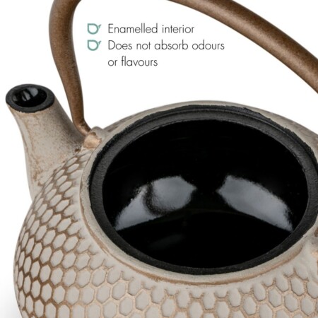 <p><strong>BREDEMEIJER Чугунен чайник &ldquo;Jiangxi&ldquo;</strong><br /><strong>&bull; Размери:&nbsp;</strong><span>14,5</span><span>&nbsp;х 16,5 х 16 см&nbsp;</span><br /><strong>&bull; Цвят:&nbsp;</strong><span>бежов, златен</span><br /><strong>&bull; Материал:&nbsp;</strong><span>висококачествен чугун,&nbsp;неръждаема стомана</span><br /><strong>&bull; Вместимост:</strong><span>&nbsp;0,700 л.<br /><strong>&bull; Тегло:</strong> 1,360 кг.</span><br /><strong>&bull;&nbsp;С филтър за чай от неръждаема стомана<br />&bull; Подходящ за всички видове котлони</strong><br /><strong>&bull;&nbsp;Бранд: BREDEMEIJER</strong><br /><strong>Производител: Bredemeijer Group / Нидерландия&nbsp;</strong></p><br />Марка: Bredemaijer Group <br />Модел: BR 153203<br />Доставка: 2-4 работни дни<br />Гаранция: 2 години