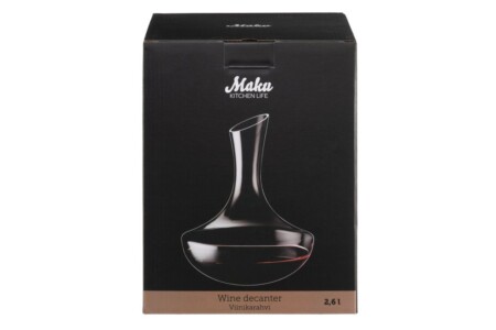 <p><strong>MAKU Гарафа / Декантер за вино</strong><br /><strong>&bull;&nbsp;Материал:</strong><span>&nbsp;кристално стъкло<br /></span><strong>&bull; Размер на поставката:&nbsp;</strong>&Oslash; 20,5 х 26 см<br /><strong>&bull; Тегло:</strong> 0,67 кг<strong><br />&bull; Размери на опаковката:</strong><span>&nbsp;21,5 х 21,5 х 27,5 см.<br /></span><strong>&bull;&nbsp;Тегло с опаковката:&nbsp;</strong><span>0,85 кг.<br /><strong>&bull; Препоръчва се ръчно измиване<br /></strong></span><strong>Производител: Tammer Brands/ Финландия</strong></p><br />Марка: MAKU <br />Модел: TB MAKU 656154<br />Доставка: 2-4 работни дни<br />Гаранция: 2 години