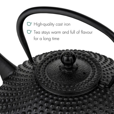 <p><strong>BREDEMEIJER Чугунен чайник &ldquo;Xilin&ldquo; </strong><br /><strong>&bull; Размери:</strong><span>&nbsp;20 х 20 x 10,5 см.&nbsp;</span><br /><strong>&bull; Цвят:&nbsp;</strong><span>черен</span><br /><strong>&bull; Материал:&nbsp;</strong><span>висококачествен чугун,&nbsp;неръждаема стомана</span><br /><strong>&bull; Вместимост:</strong><span>&nbsp;1250 мл.</span><br /><span>&bull;&nbsp;</span><strong>Тегло:&nbsp;</strong><span>1,350 кг.</span><br /><span>&bull;&nbsp;</span><strong>Със структура на шипчета</strong><br /><span>&bull;</span><strong>&nbsp;С филтър за чай от неръждаема стомана</strong><br /><span>&bull;</span><strong>&nbsp;Бранд: BREDEMEIJER</strong><br /><strong>Производител: Bredemeijer Group / Нидерландия&nbsp;</strong></p><br />Марка: Bredemaijer Group <br />Модел: BR G002ZW<br />Доставка: 2-4 работни дни<br />Гаранция: 2 години