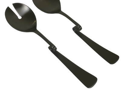 HERDMAR Прибори за салата “CARMIL“ - 2 части - черен мат
