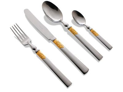 HERDMAR Комплект прибори за хранене “1911“- 51 части с позлатен елемент