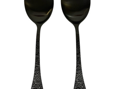 HERDMAR Прибори за салата “BETTY“- 2 части - черен мат
