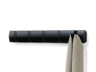 UMBRA Закачалка с 5бр.куки “FLIP“ - цвят черен