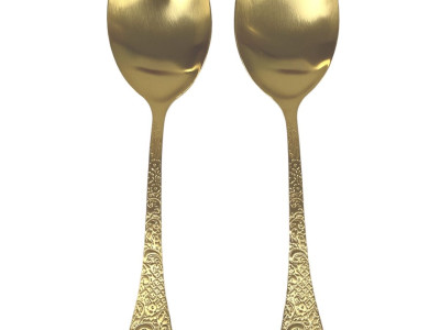 HERDMAR Прибори за салата “BETTY“- 2 части - позлатени мат