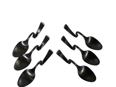 HERDMAR Лъжички за кафе “CARMIL“ - 6бр - черен мат