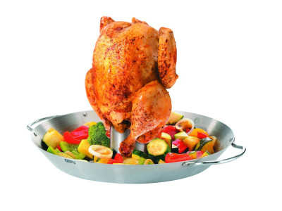 GEFU Сет прибор за печене на пиле + уок за зеленчуци BBQ