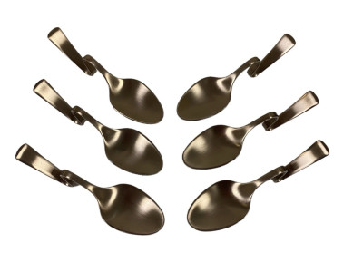 HERDMAR Лъжички за кафе “CARMIL“ - 6бр - шоколад мат