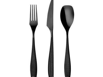 HERDMAR Прибори за хранене “BILBAO“- 24 части - черно мат PVD покритие