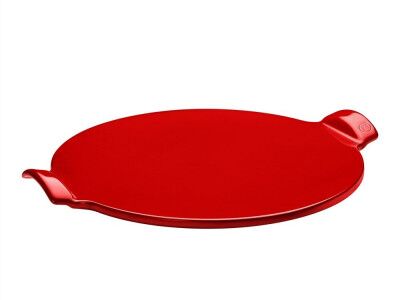 EMILE HENRY Керамична плоча за пица „SMOOTH PIZZA STONE“ – Ø 36,5 см – цвят червен