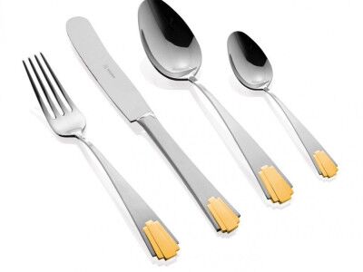 HERDMAR Комплект прибори за хранене “EMPIRE“ – 51 части с позлатен елемент
