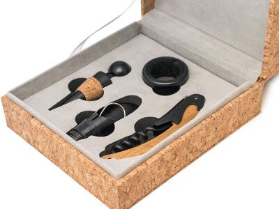 Vin Bouquet Подаръчен сет аксесоари за вино “CORK“ – 4 части