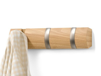 UMBRA Закачалка с 3бр.куки “FLIP“ - цвят натурален