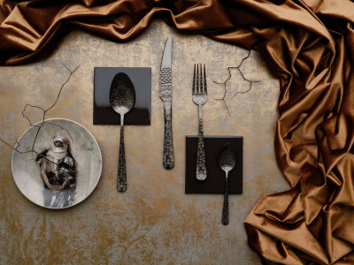 HERDMAR Прибори за хранене “PAVO“- 24 части – черен мат