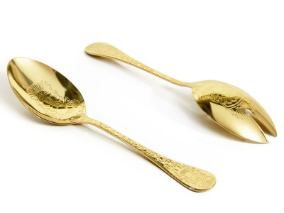 HERDMAR Прибори за салата “SANTAMARTA“ – 2 части – позлатени