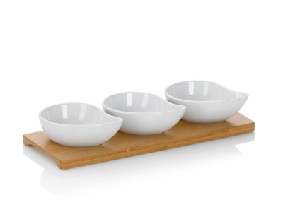 KELA Комплект 3 бр. порцеланови купички със стойка “Philipa“