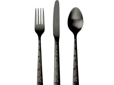 HERDMAR Прибори за хранене “STRUZZO“- 24 части - черен мат