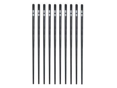 MAKU Сет клечки за суши 10 бр. - цвят черен/сребро - 24 см.