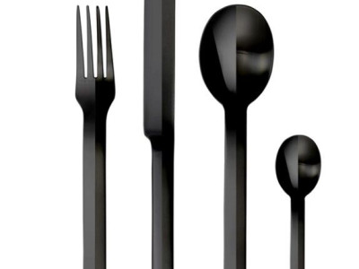 HERDMAR Прибори за хранене “TINTIM“- 24 части - черни (гланц + мат)