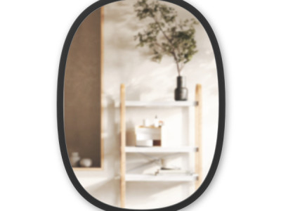 UMBRA Овално огледало за стена “HUB“ - черно - 61х46 см.