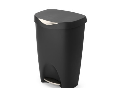 UMBRA Кош за отпадъци с педал “BRIM“ - черен/никел - 50 л.