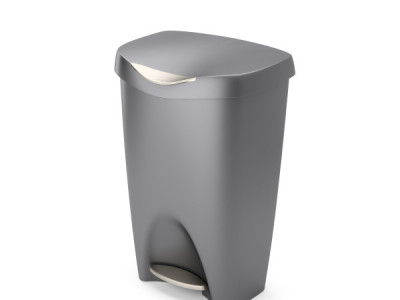 UMBRA Кош за отпадъци с педал “BRIM“ - сив/никел - 50 л.